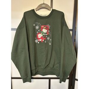 Vtg Liberty‎ Lane Womens Sweatshirt Sz XL Christmas Pullover Crewneck Fleece